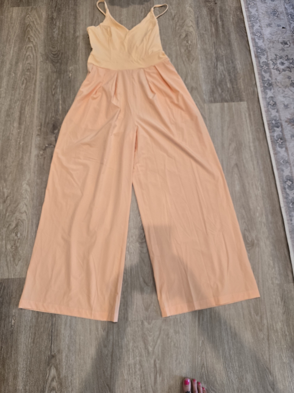 Halara Sleeveless Peach Wide-Leg Jumpsuit